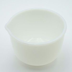 Anchor Hocking Anchorwhite Milk Glass 6.5" Mixing Bowl with Spout for Sunbeam